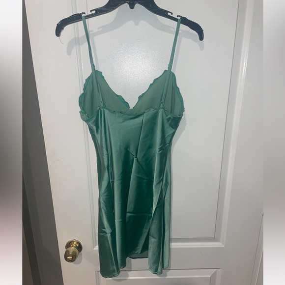 Hansel & Gretel Silk mini Amelia Dress in the color Sea Foam 💚 sz Medium - Picture 6 of 10